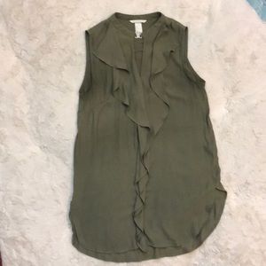 H&M Army Green Dressy Sleeveless Top